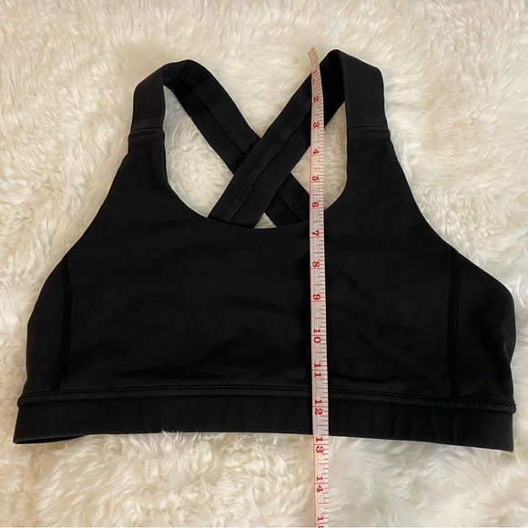 Lululemon Black Yoga Sports Bra Size 10 Medium Large - Picture 5 of 6